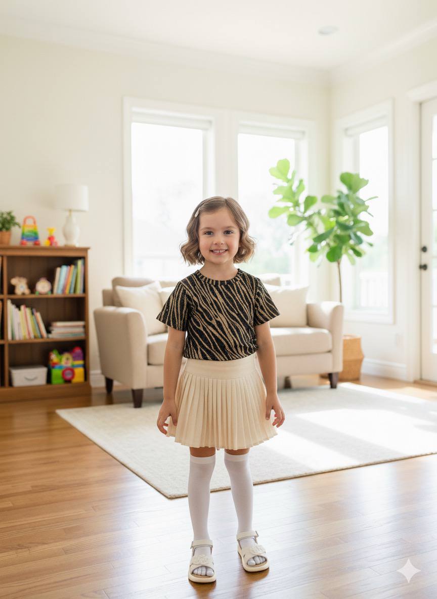 2pcs Body T-shirt and Mini Skirt