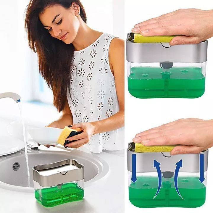 Soap Pump Dispenser with Sponge
