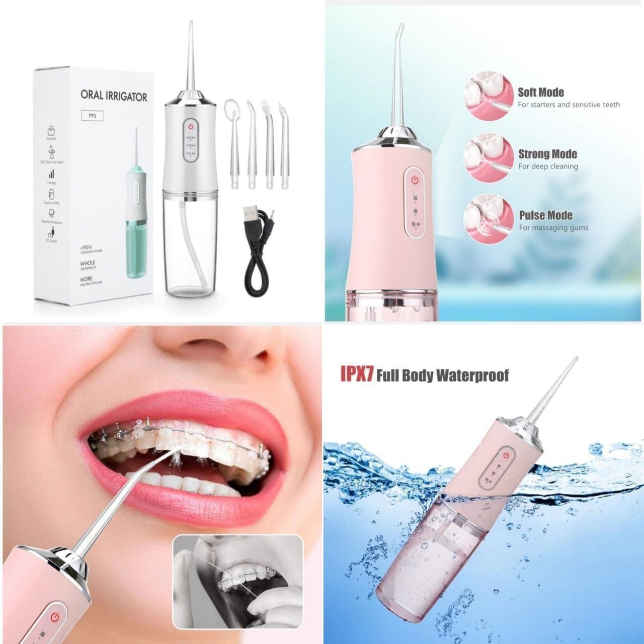 4in1 Rechargeable Portable Water Flosser
