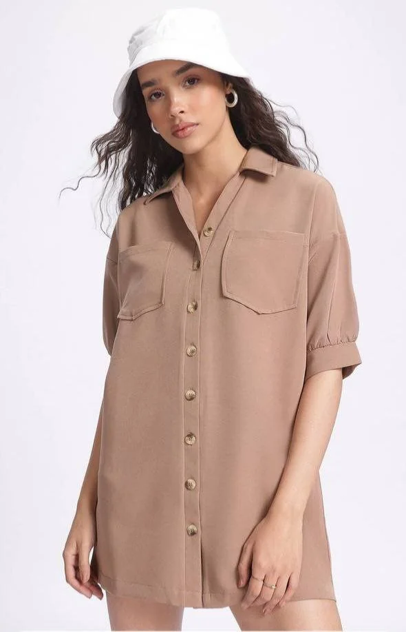 Women's Mini Shirt Style Dress