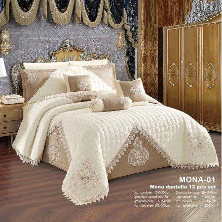 12 pcs MONA Dantella  Comforter Set