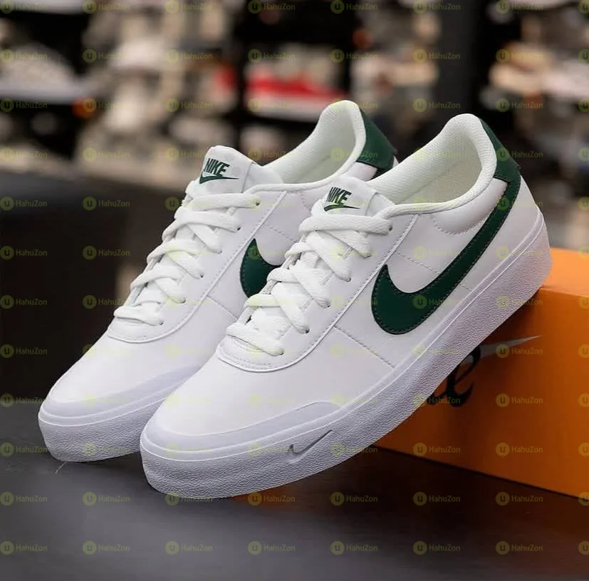 Nike Court Shot White Green Low Top Men's Shoes