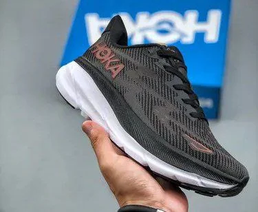 Hoka Clifton 9 Black White Colorways' Running Men's Shoes