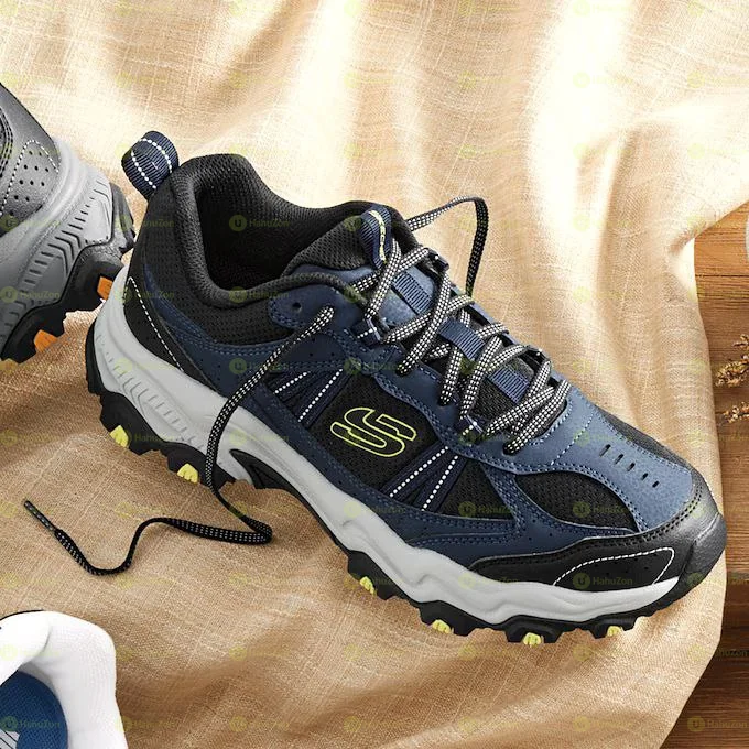 Skechers Outdoor Stamina Blue Grey Black Men's Shoes