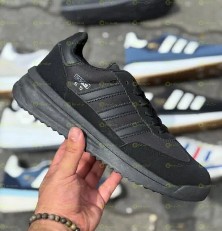 Adidas SL-72 Triple Black Suede Leather Mens Shoes