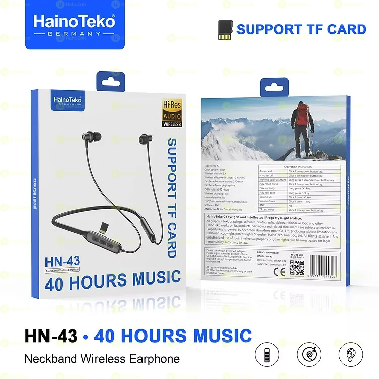 HainoTeko HN-43 Neckband Wireless Earphone