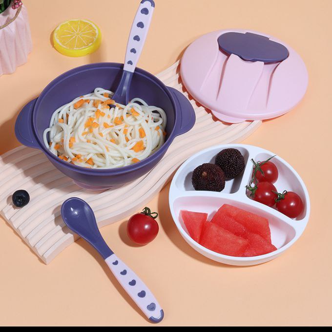 ባለ ሁለት ክፍል የልጆች መመገቢያ ሳህን