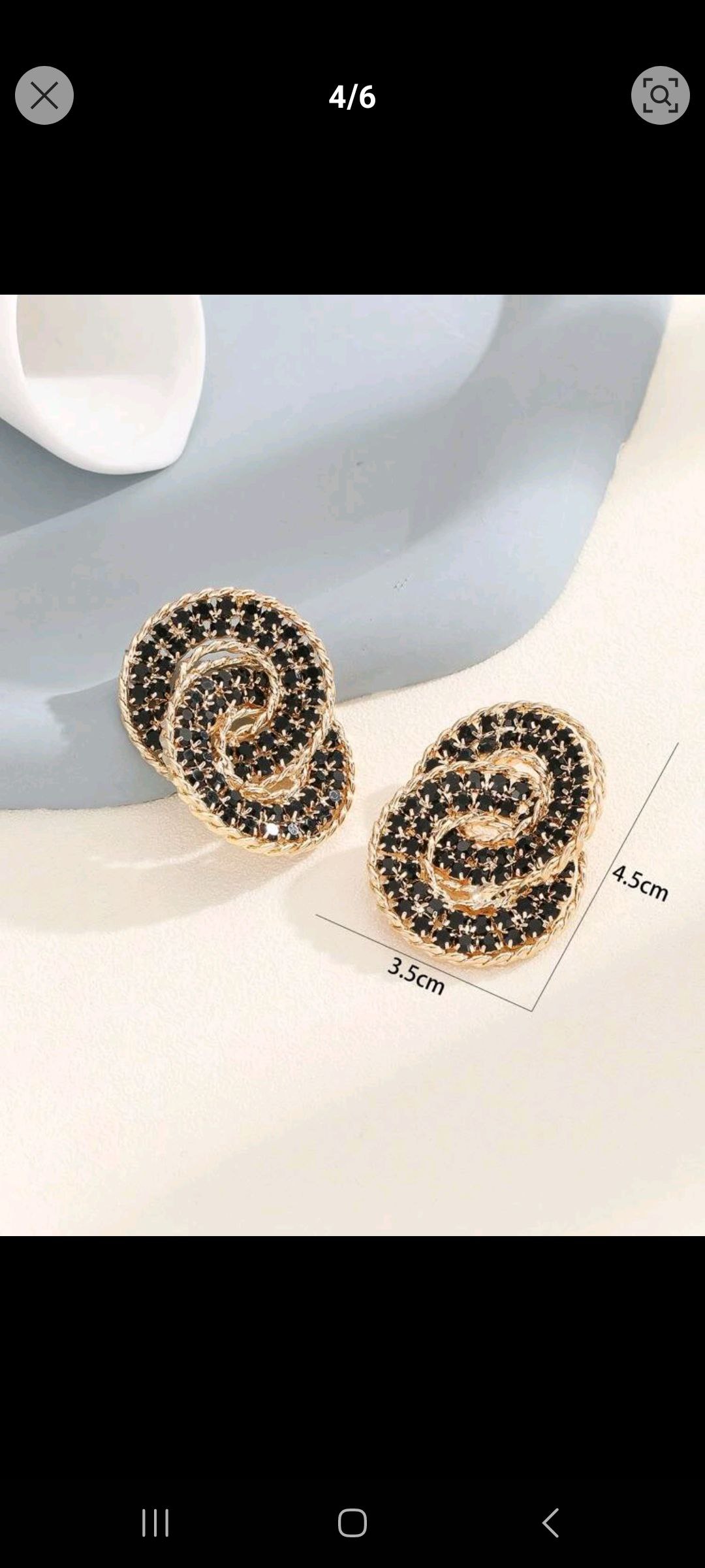 Fashion Copper Circle Drop Earrings