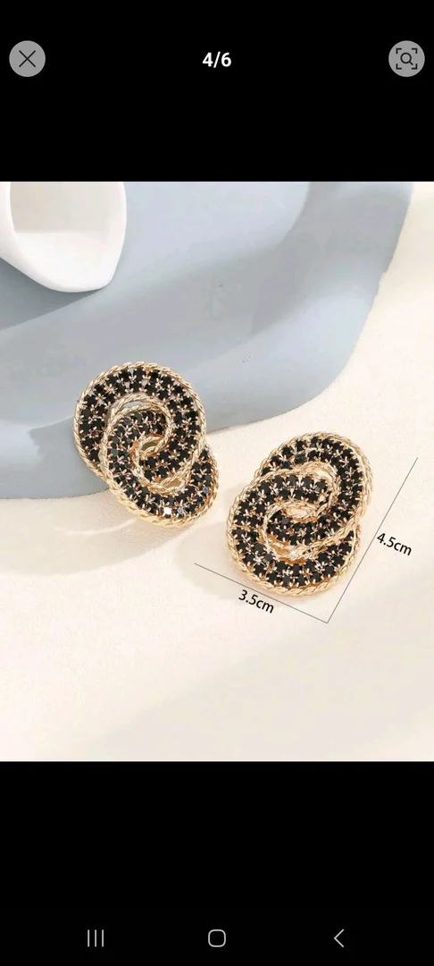 Fashion Copper Circle Drop Earrings
