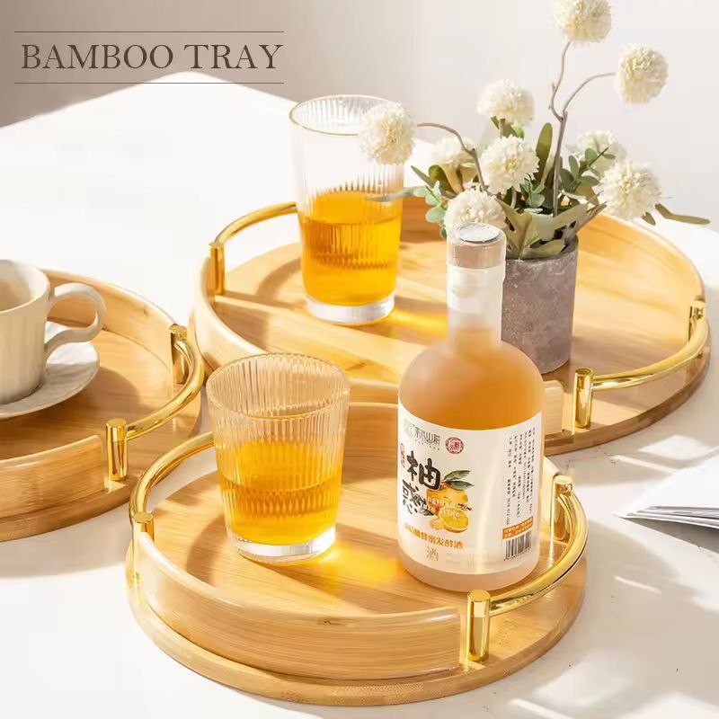 3 Pcs Bamboo Pallet Food Tray