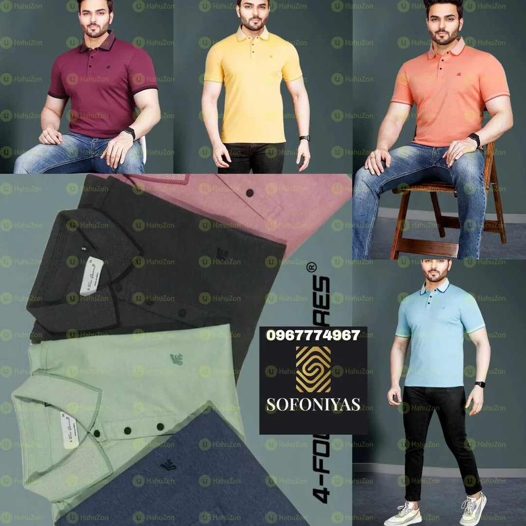 4 square Polo T-shirt