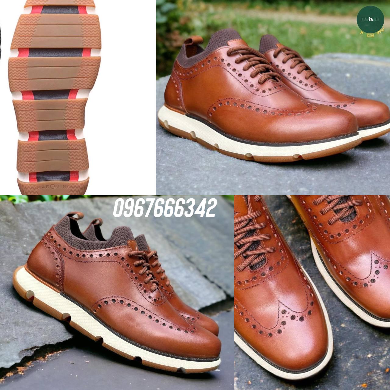 Rushine Mcins Leather Comfort Men's Shoes