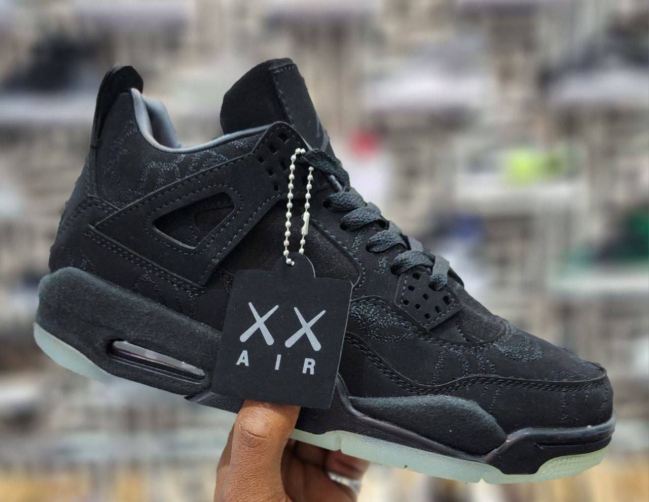 Nike Air Jordan Retro 4 x KAWS Black Men's Shoes