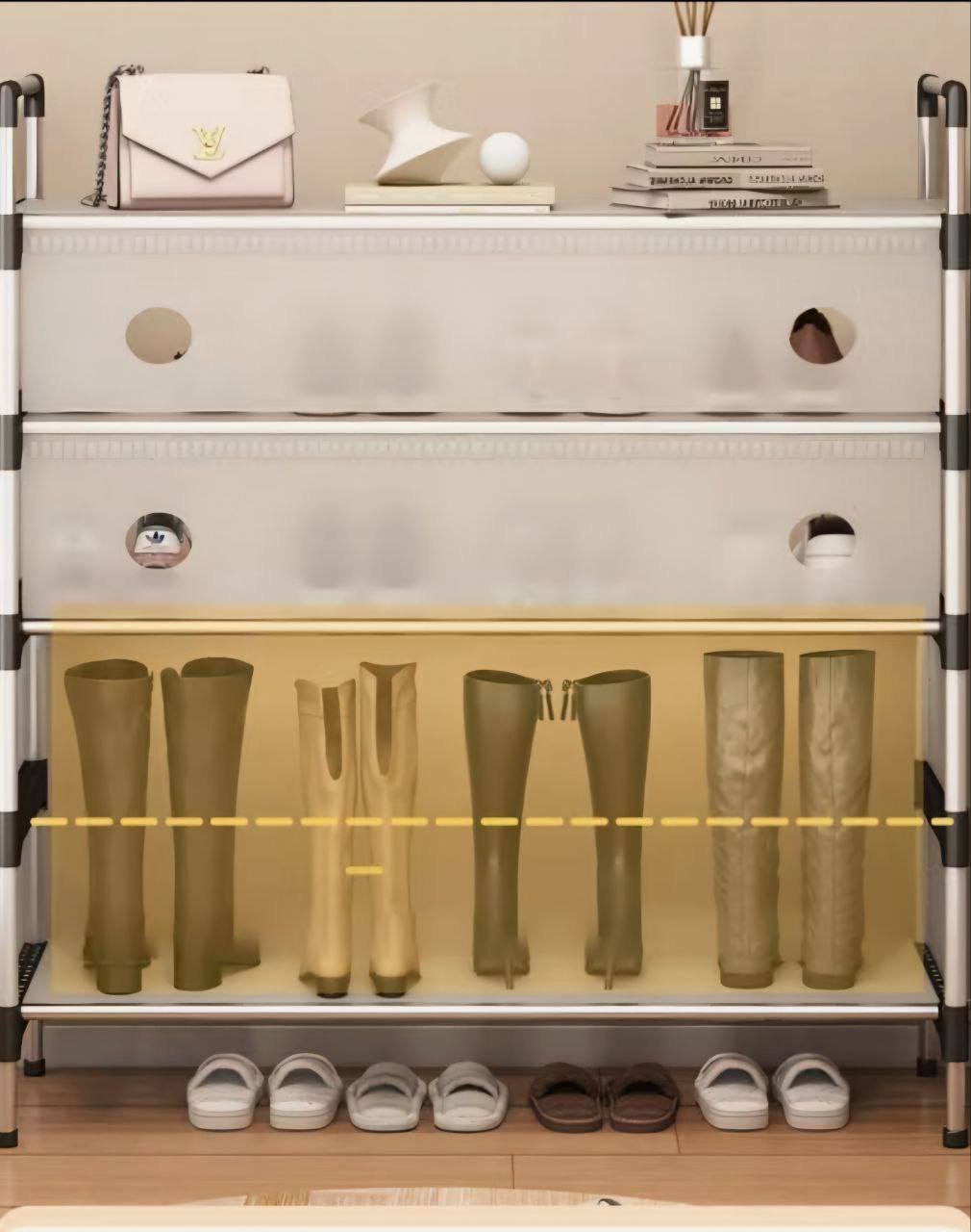 Multi-Functional Storage Unit Shoe And Hat Rack