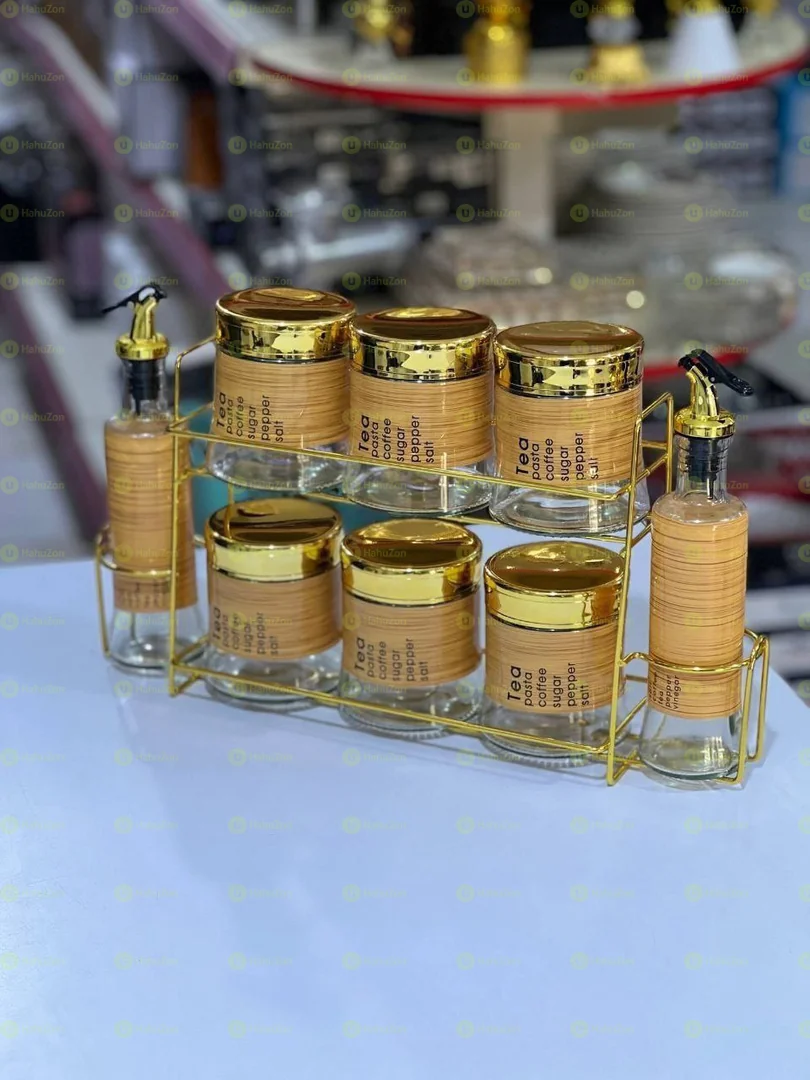 8 ፒስ የሆነ ለተለያዩ ቅመማ ቅመሞች ማስቀመጫ