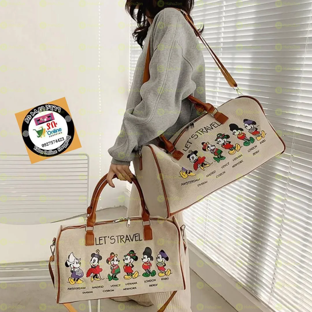 Canvas Mickey Mouse Gym and Travel Bag