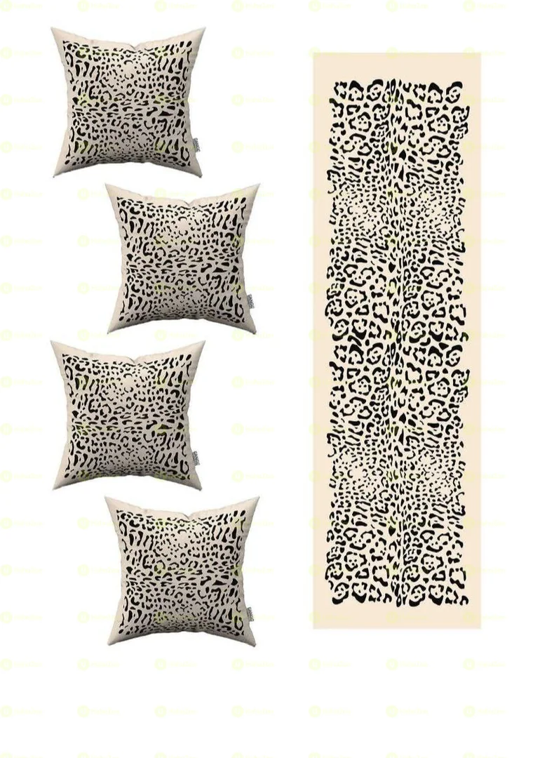 Set of 4 Cheetah Print Pillow