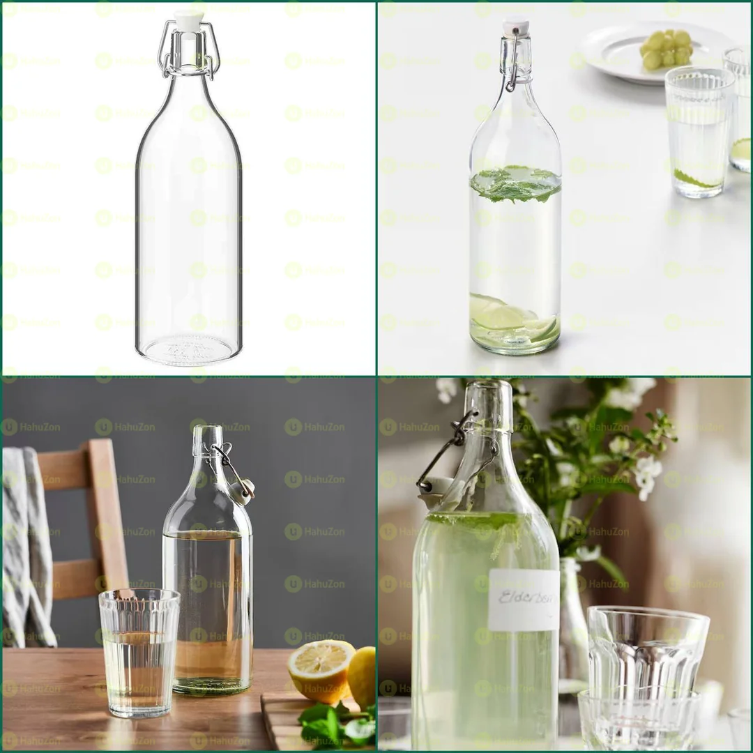 Clear Glass Bottle With Stopper