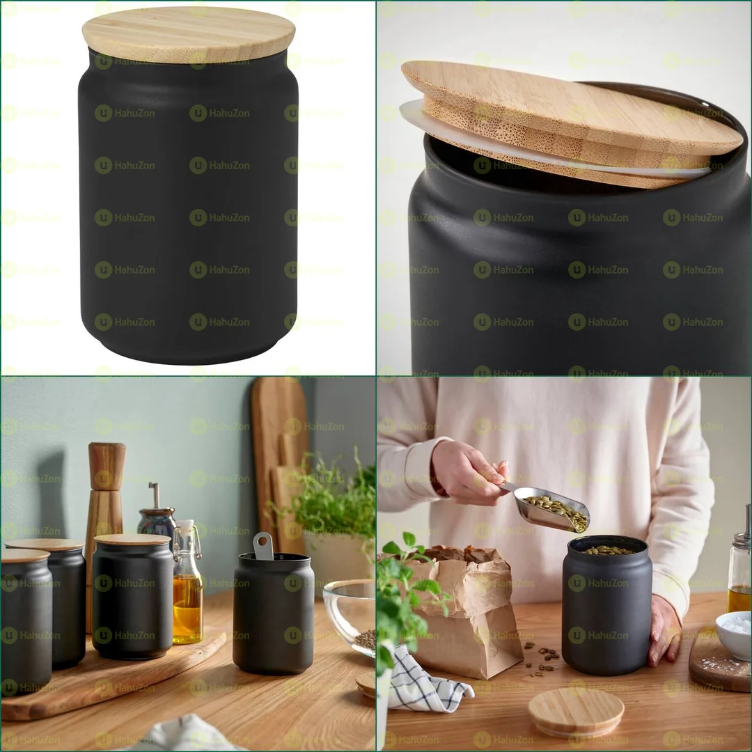 Jar With Bamboo Lid