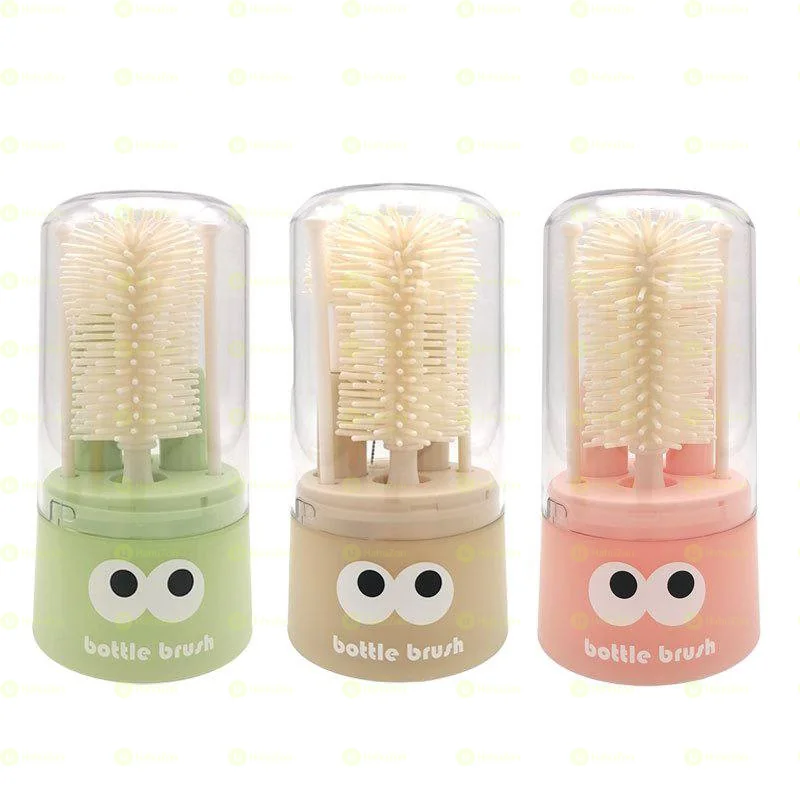 ዘመናዊ  ከሲልከን የተሰራ የጡጦ ማጠብያ ብሩሽ እስከ ማስቀመጫው