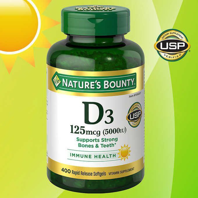 Nature's Bounty Vitamin D3 125mcg