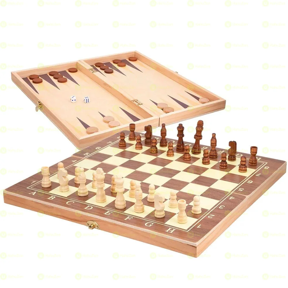 Wooden 3 In 1 Board Game
