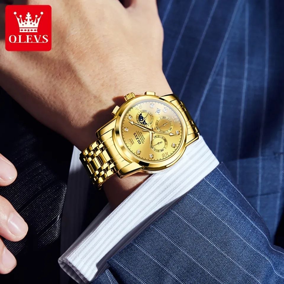 Olevs 2889 Quartz Chronograph Watches for Men's