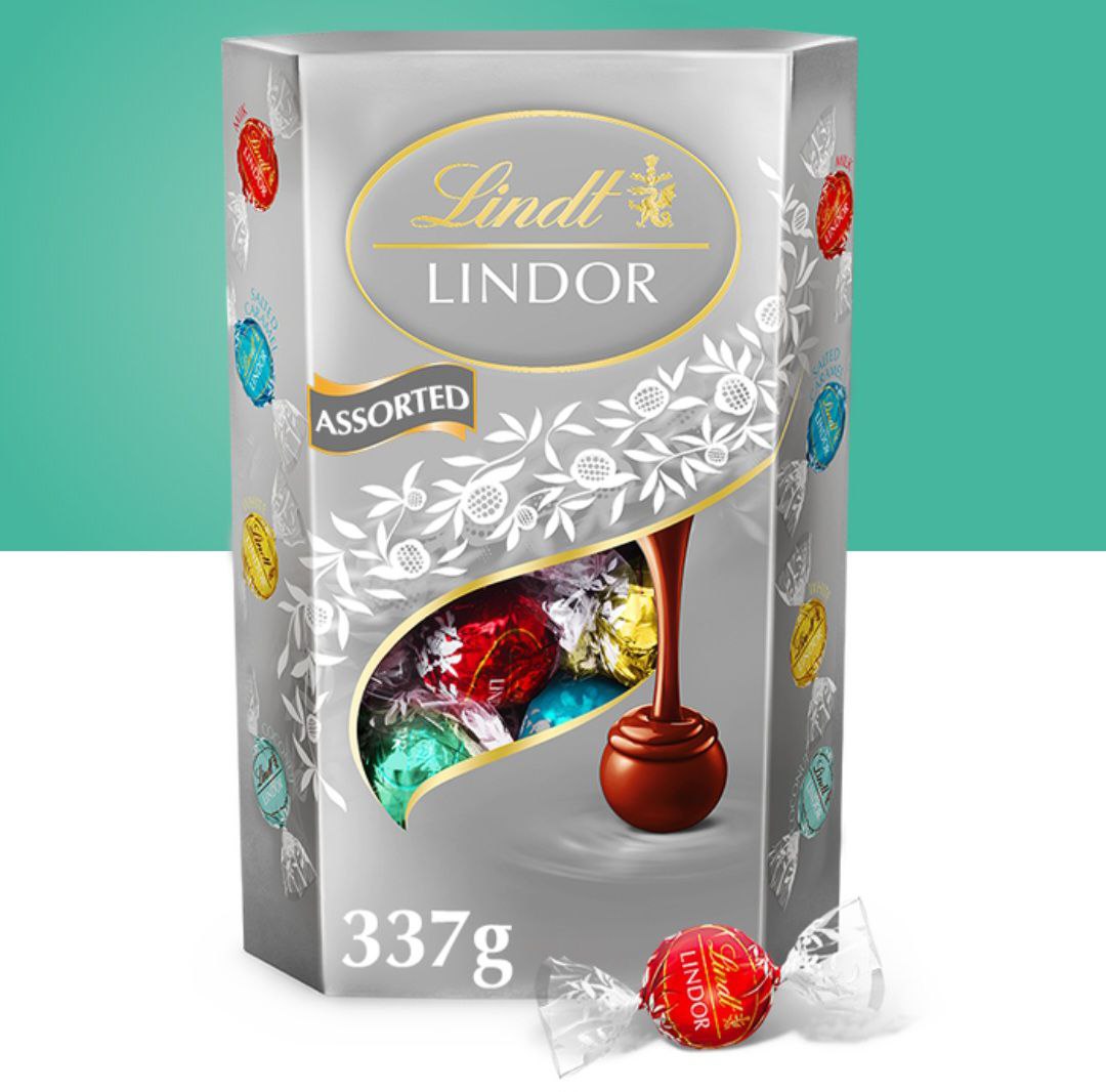 Lindt LINDOR Assorted Chocolate Truffles Box 337 Grams