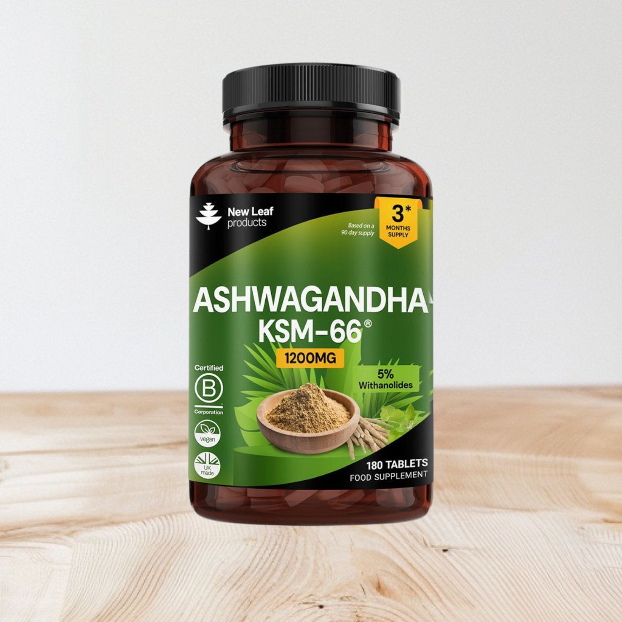 Ashwagandha KSM-66 High Strength Supplement Tablets