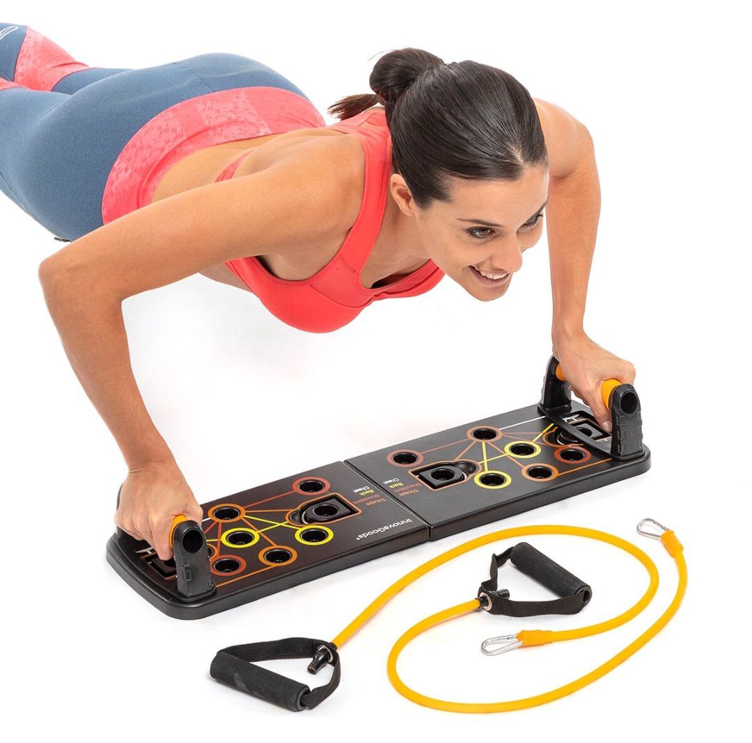 Push-Up Board With Resistance Bands