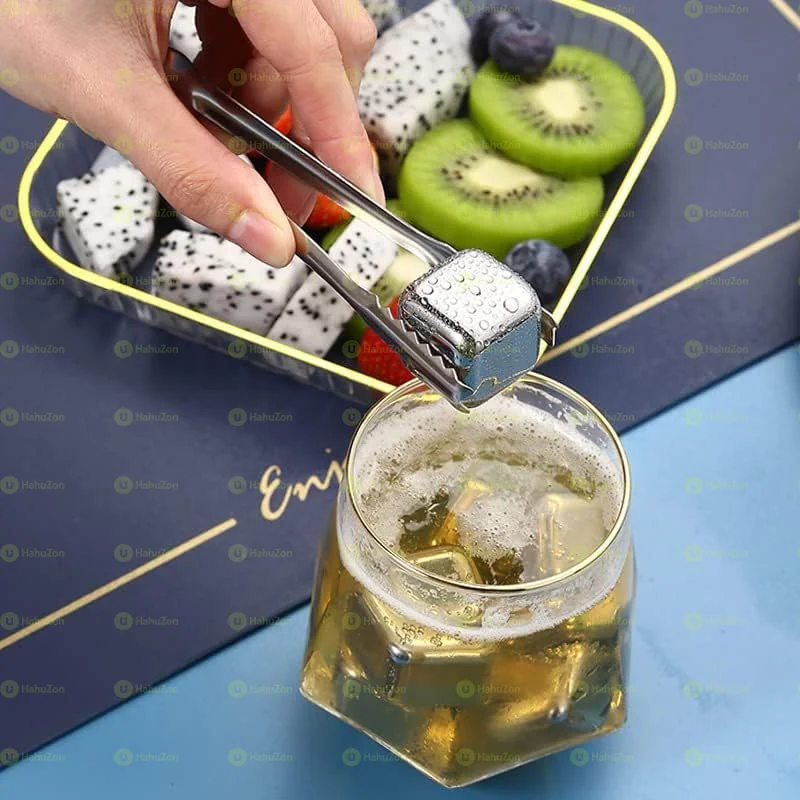 Set of 4 Stainless Steel Ice Cubes