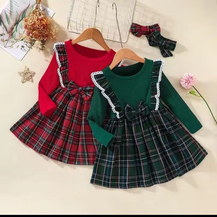Long-Sleeved  Christmas Bow A-line Skirt