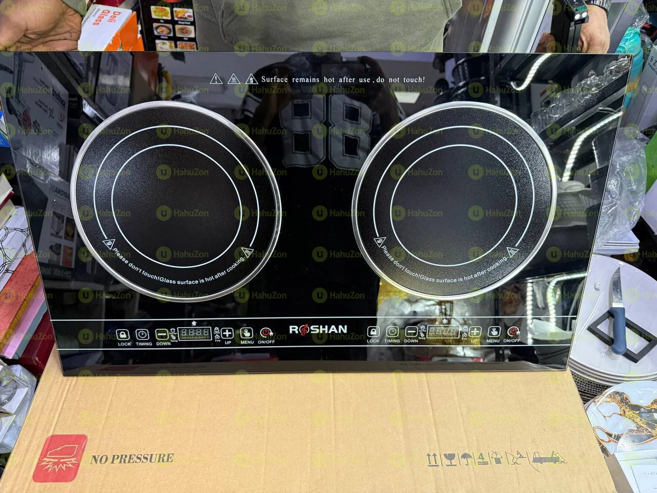 ሮሻን ባለ 2 ምድጃ ዲጅታል ስቶቭ