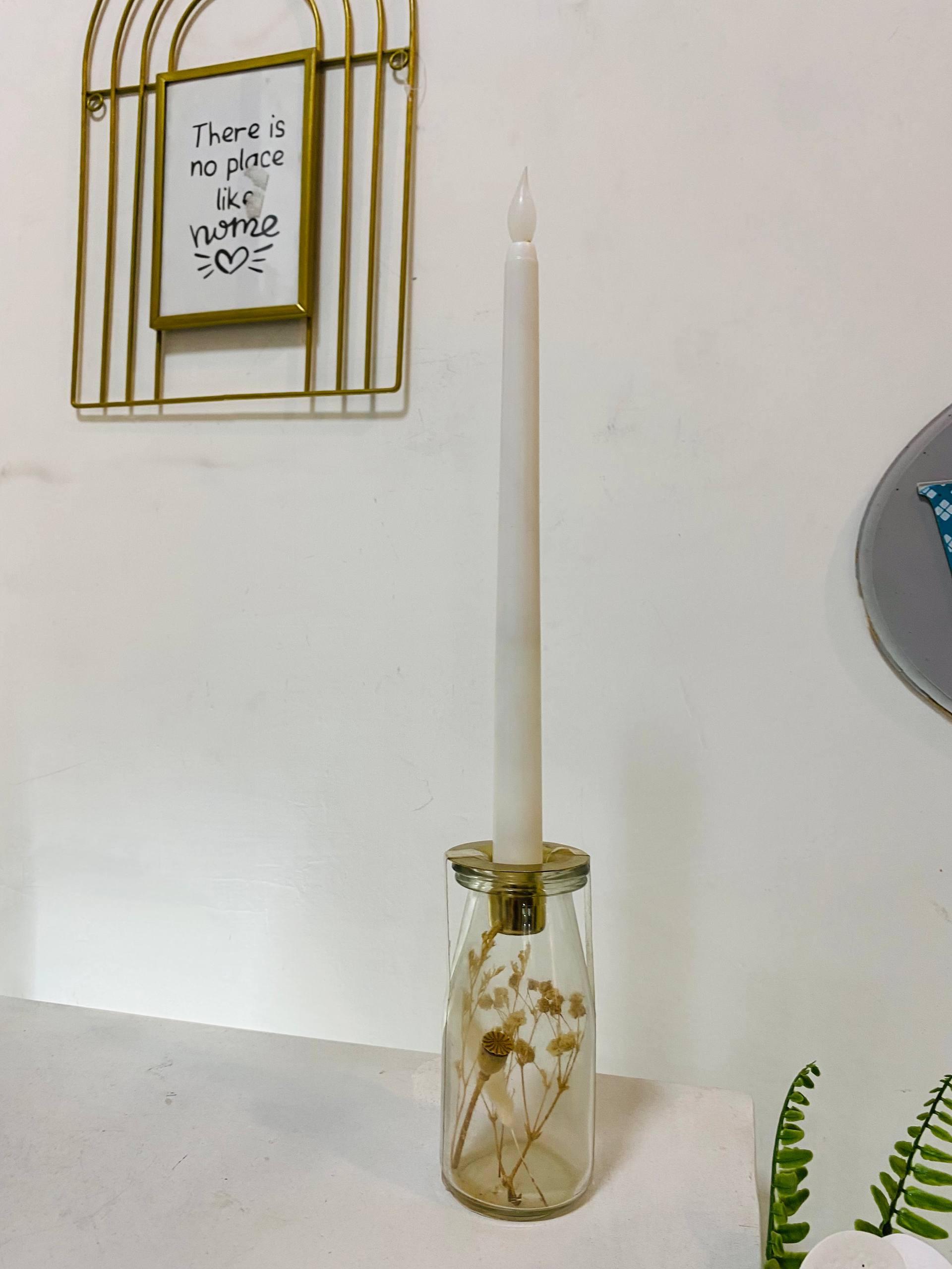 Dried Flower Candle Holder