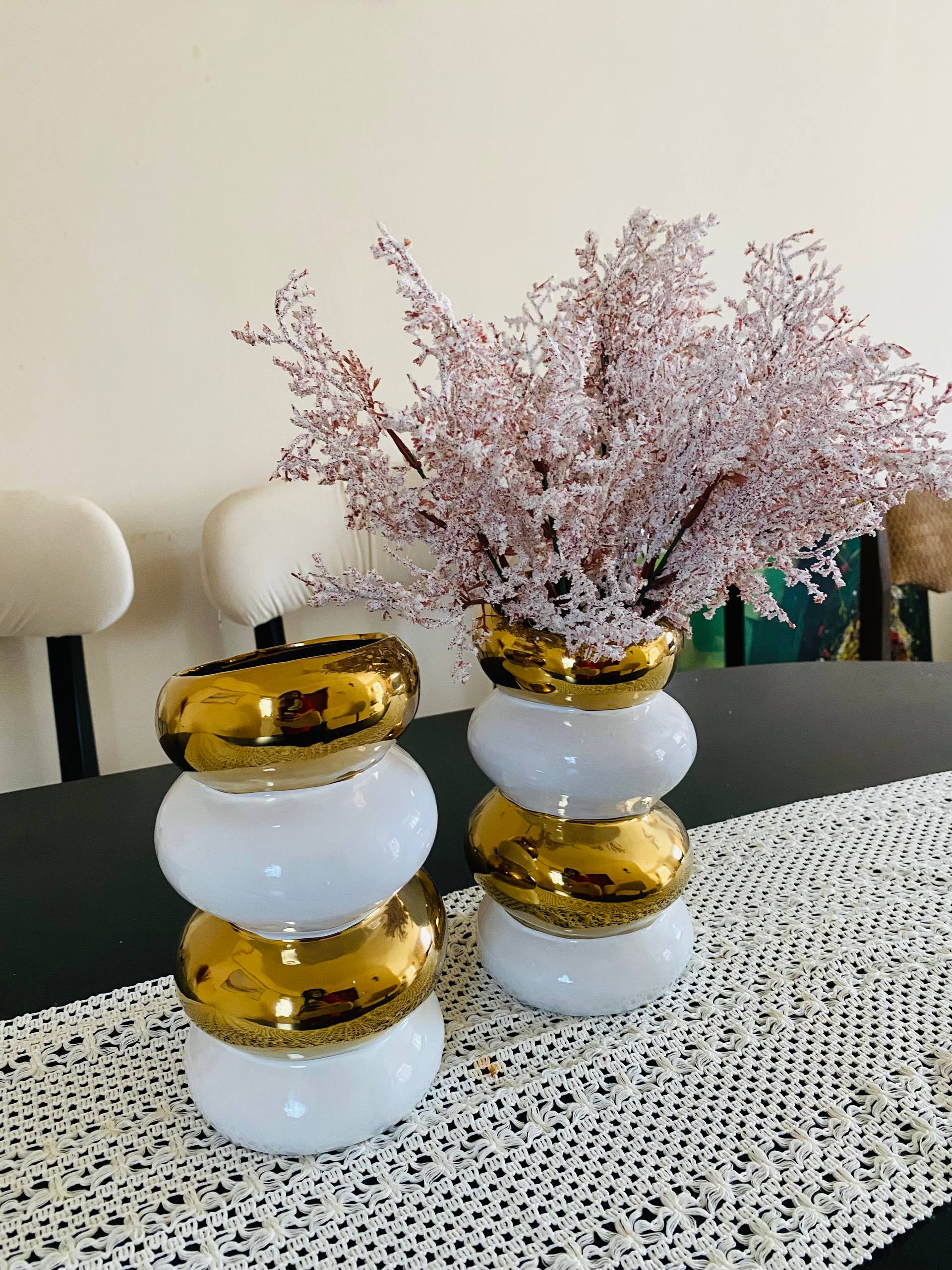 Golden Vase and Flower