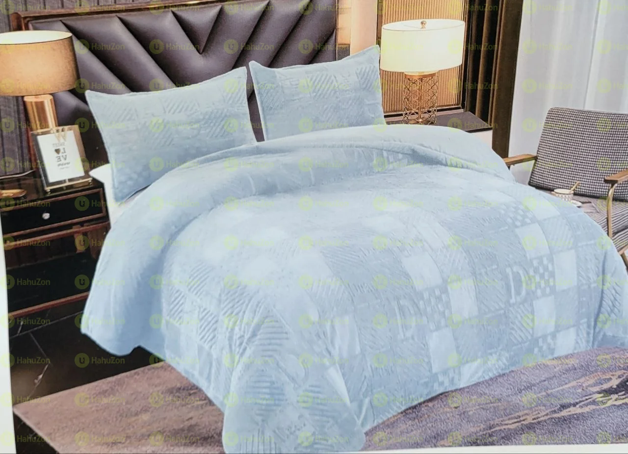 3 Pieces Sherpa Fleece Comforter Set