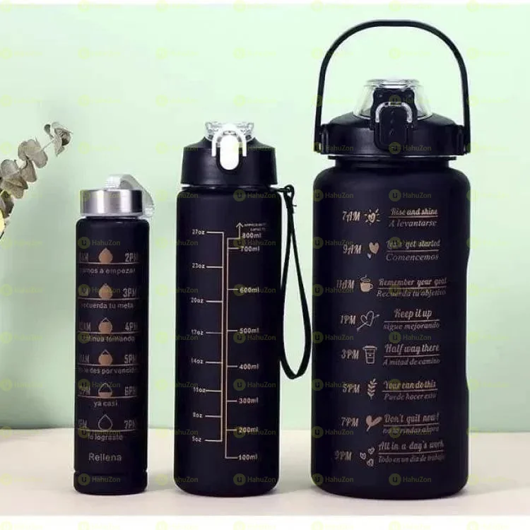 3in1 Black Water Bottle