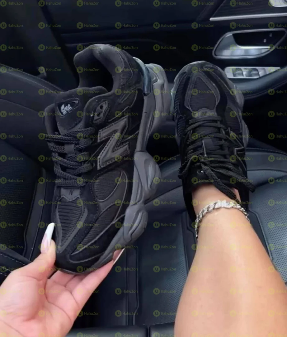 New Balance 9060 Triple Black Low Women's Shoes