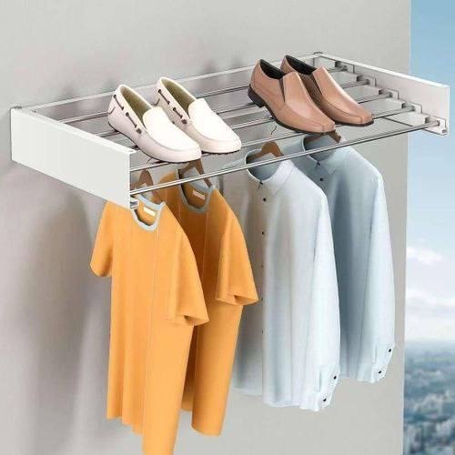 Qall-Mounted Collapsible Clothes Drying Rack