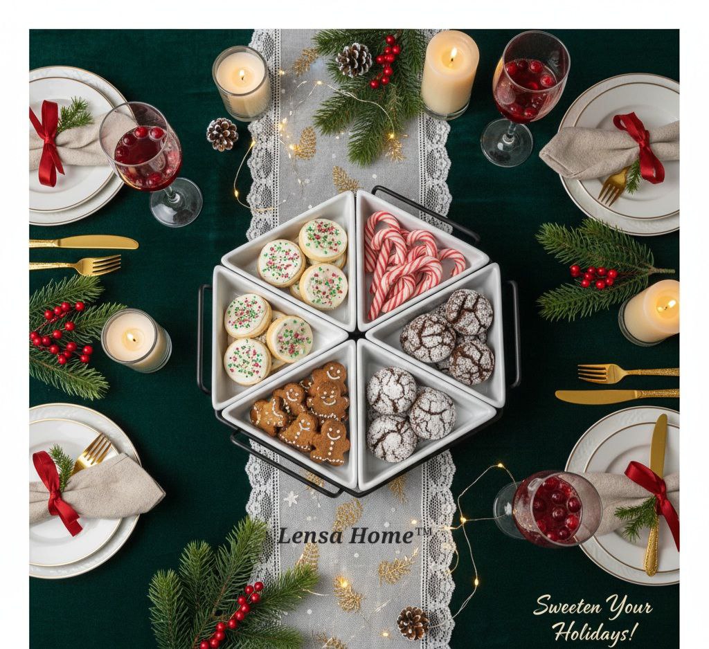 የሸክላ6 ፒስ የቆሎ የኩኪስ እና የከረሜላ ማቅረቢያ