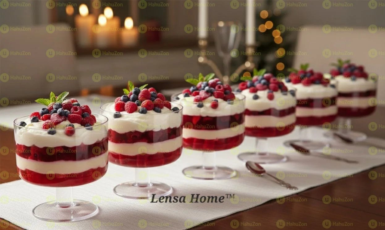 Stylish Glass Dessert Trifle Bowls 8pcs Set