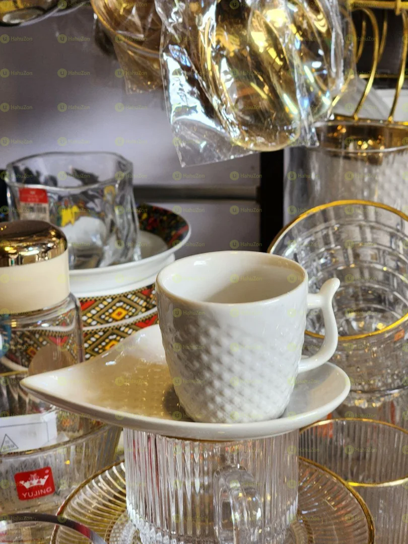 ቅጠል ቅርፅ ማስቀመጫ የቡና ሲኒ