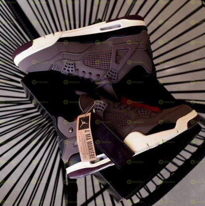 Air Jordan 4  Retro A Ma Manière Violet Oreo High Shoes