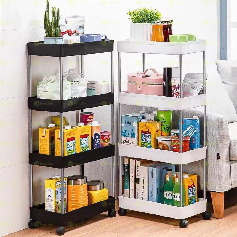4-Layer Movable Kitchen Storage Rack