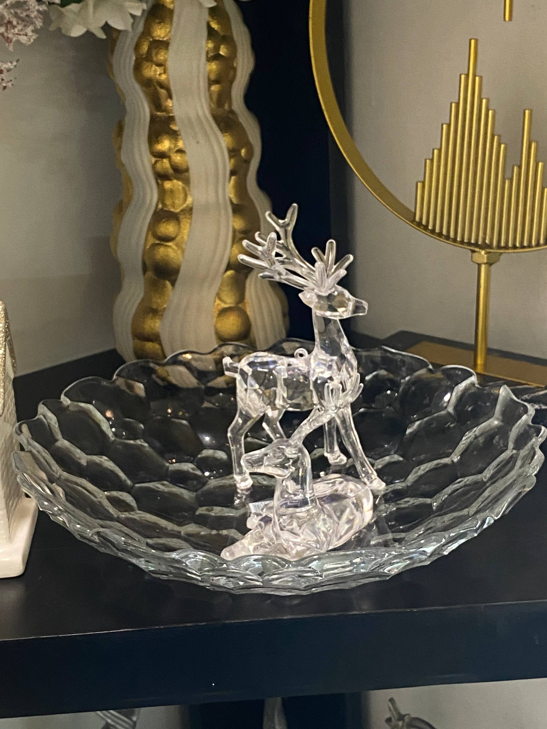 Crystal Bowl and Deers