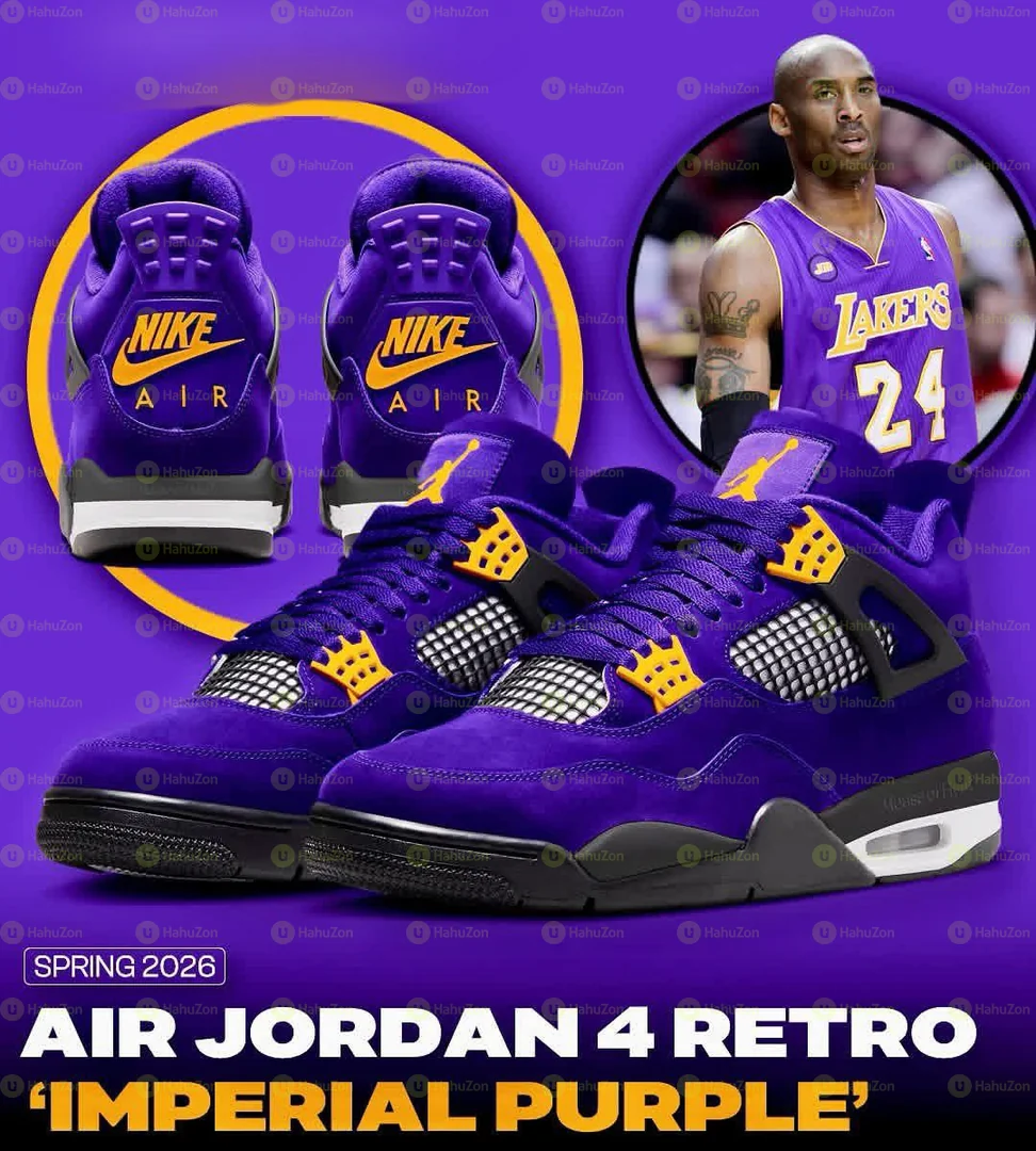 Air Jordan 4 Retro Mid Imperial Purple Men's Shoes