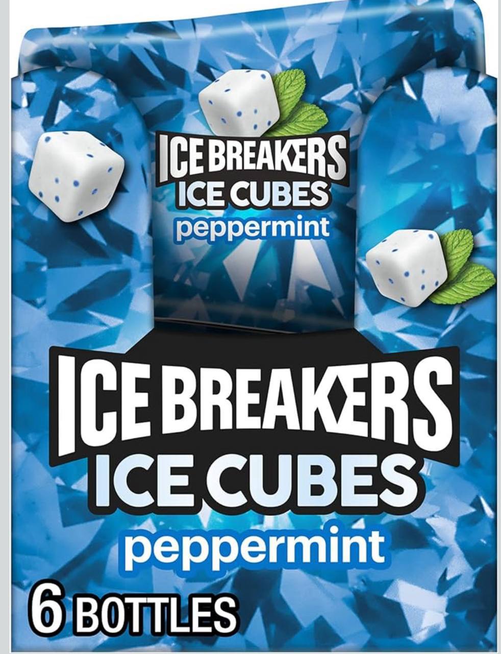 BREAKERS Ice Cubes Peppermint Flavored Sugar Free Chewing Gum
