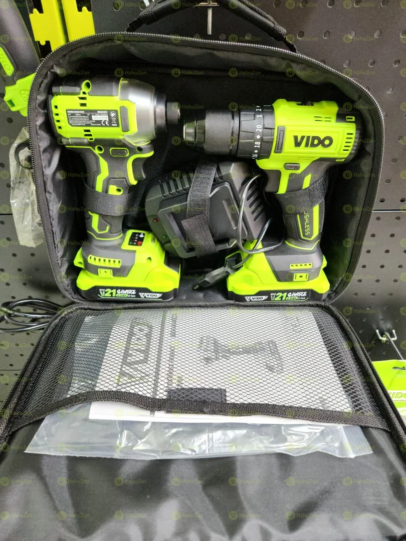 Vido 2 in 1 Brushless Impact Drill and Driver 21V