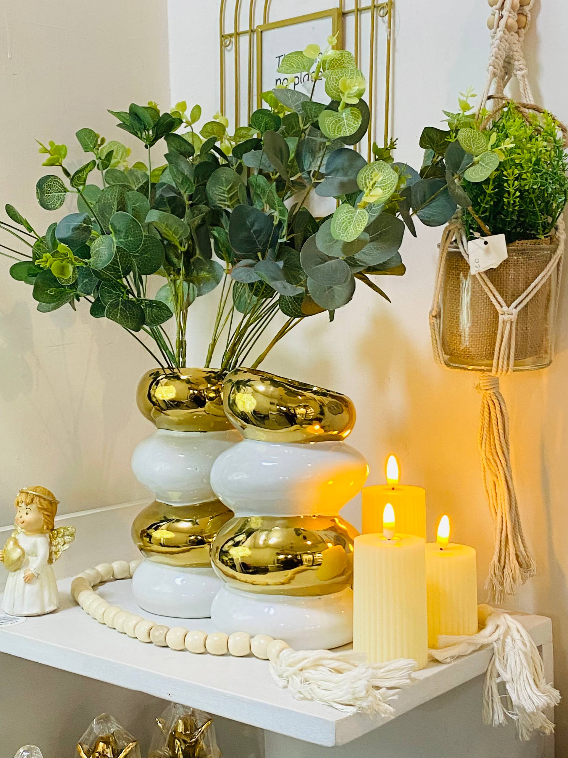 Golden Vase and Flower