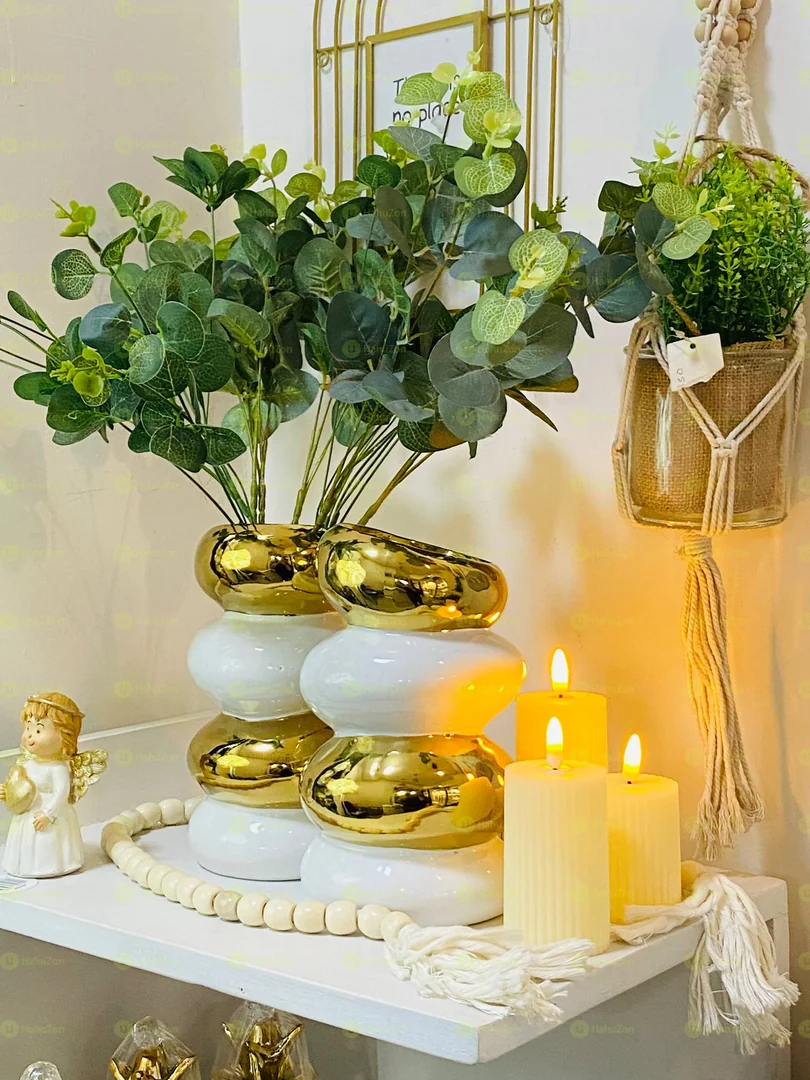 Golden Vase and Flower